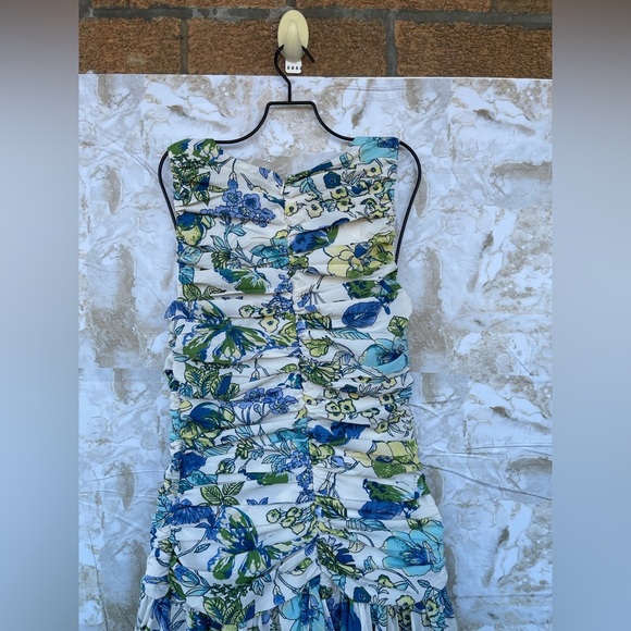 Abercrombie & Fitch High Neck Ruched Tiered Maxi Dress size XS - Picture 9 of 11